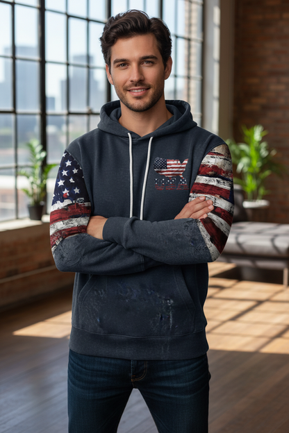 Patriotic Graphic Hoodies for Men