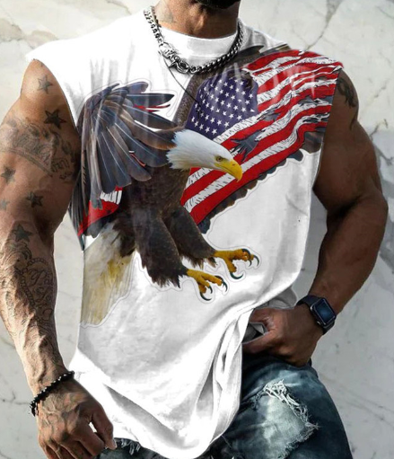 USA American Eagle Modern Art Men's Tank Top