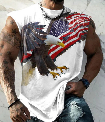 USA American Eagle Modern Art Men's Tank Top