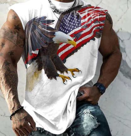 USA American Eagle Modern Art Men's Tank Top