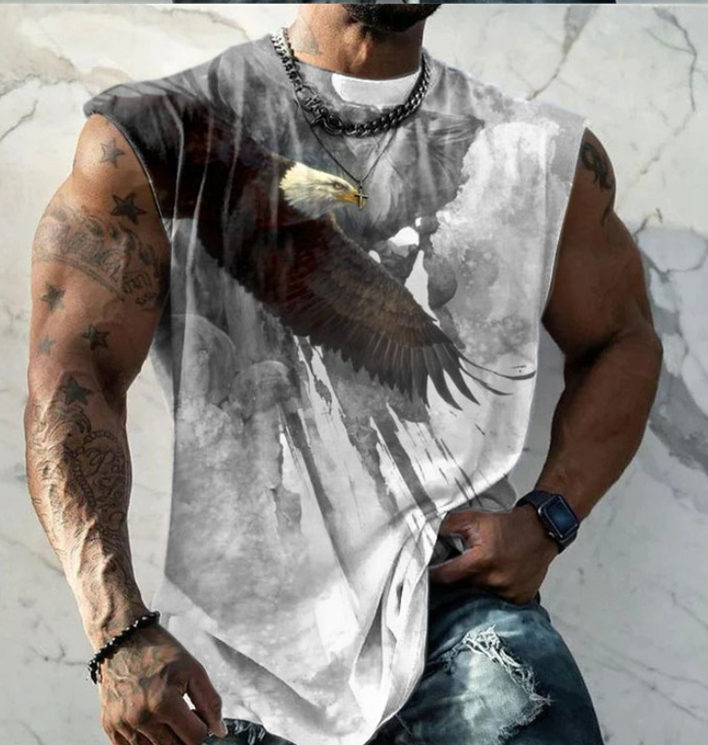 USA American Eagle Modern Art Men's Tank Top