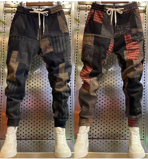 Stylish Printed Baggy Long Pants with Reinforced Pockets